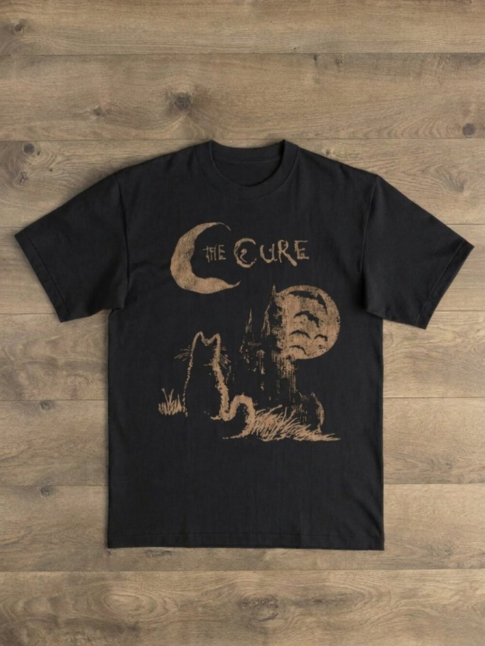 The Cure Cat Tee, 90s Alt Indie Rock, Unisex shirt, Music Gifts, Cat Lover gifts